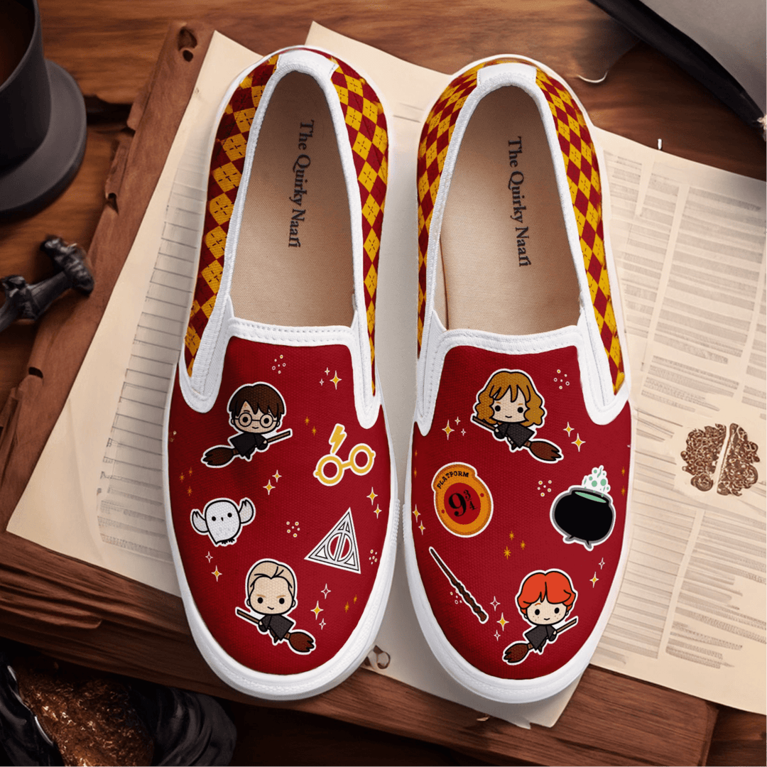 Gryffindor House Slipons - The Quirky Naari