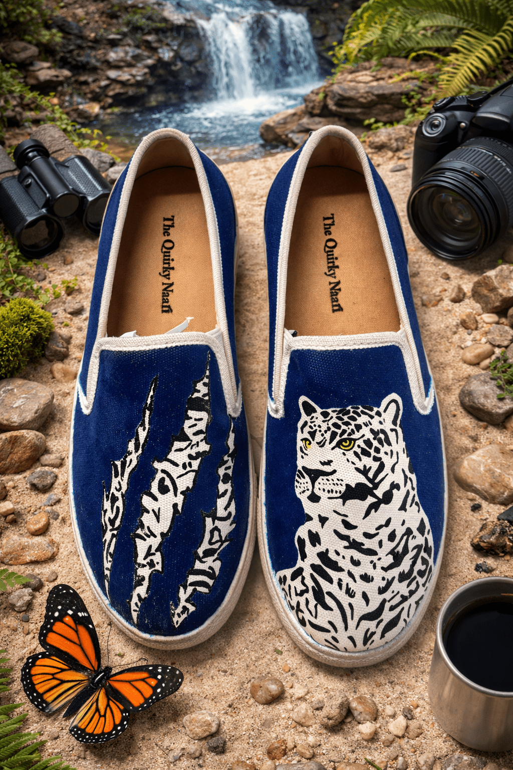 Hand painted Bleached Tiger - The Quirky Naari