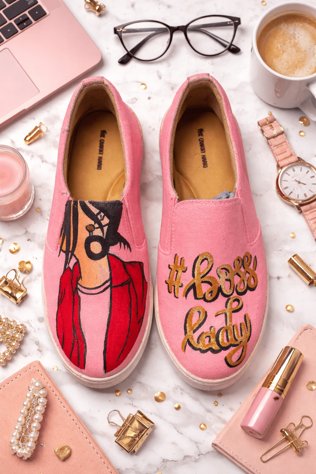 Hand Painted Boss lady - The Quirky Naari