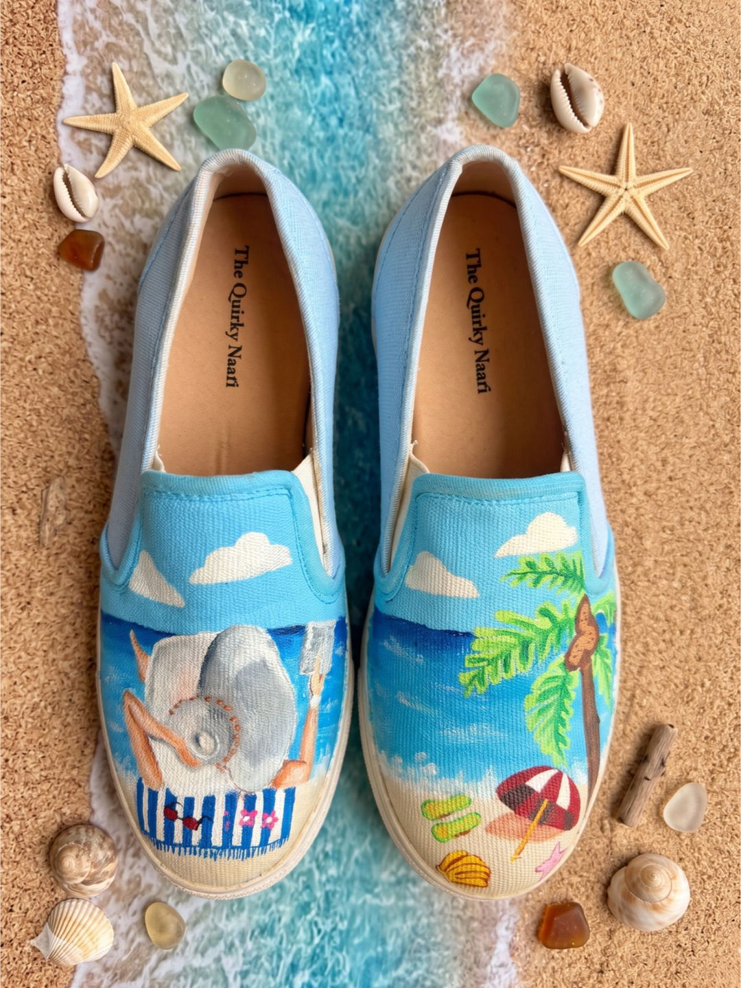 Handpainted Beach Breeze - The Quirky Naari