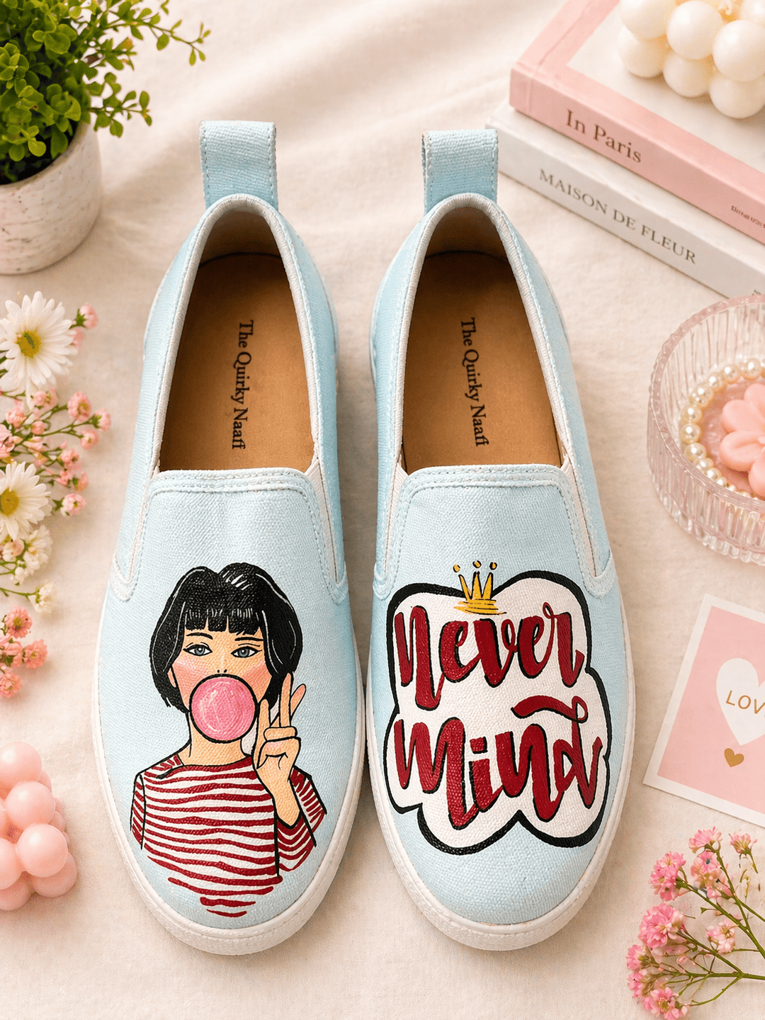 Handpainted Never Mind - The Quirky Naari