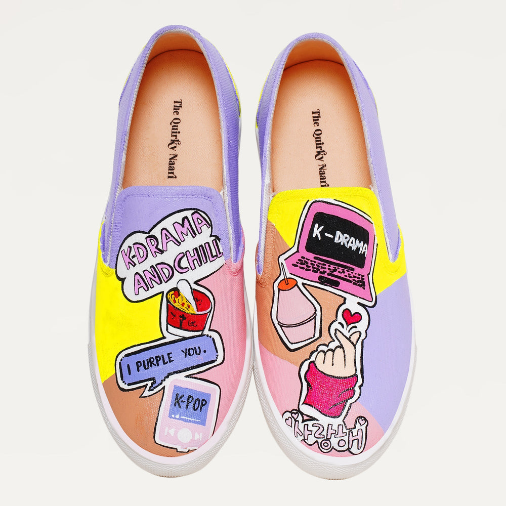 K-Drama Slipons - The Quirky Naari