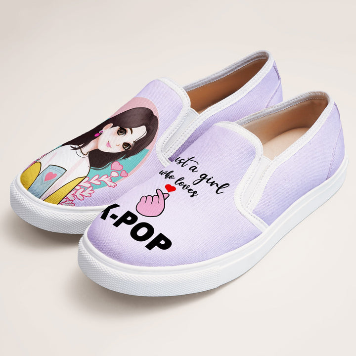 K - Pop Girl Slipons - The Quirky Naari