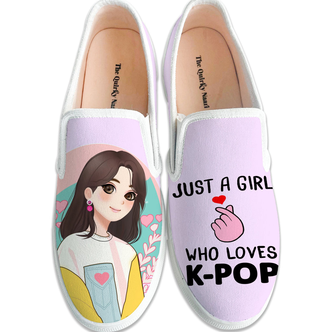 K-pop Girl Slipons - The Quirky Naari