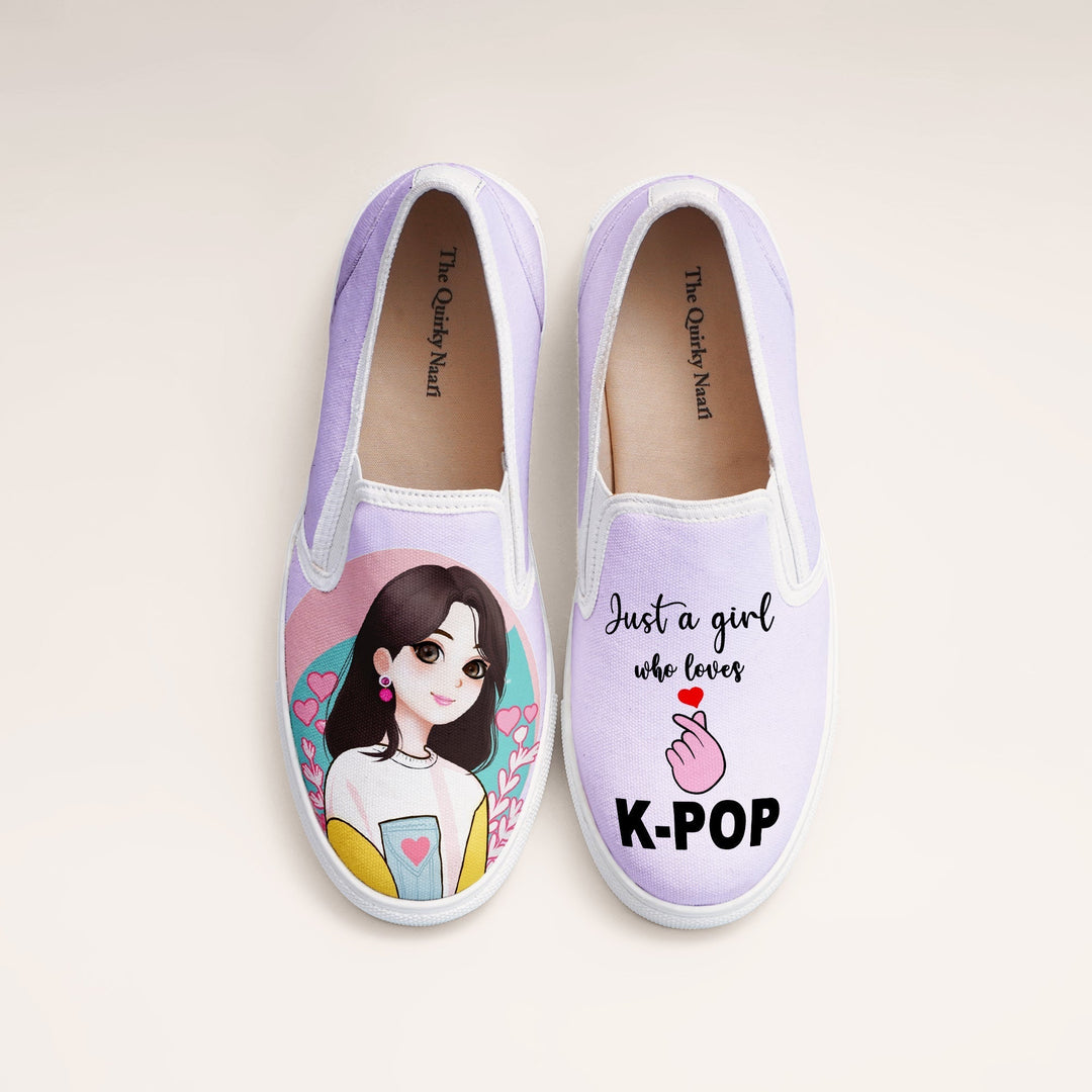 K - Pop Girl Slipons - The Quirky Naari