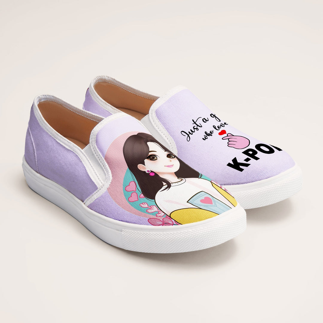 K - Pop Girl Slipons - The Quirky Naari
