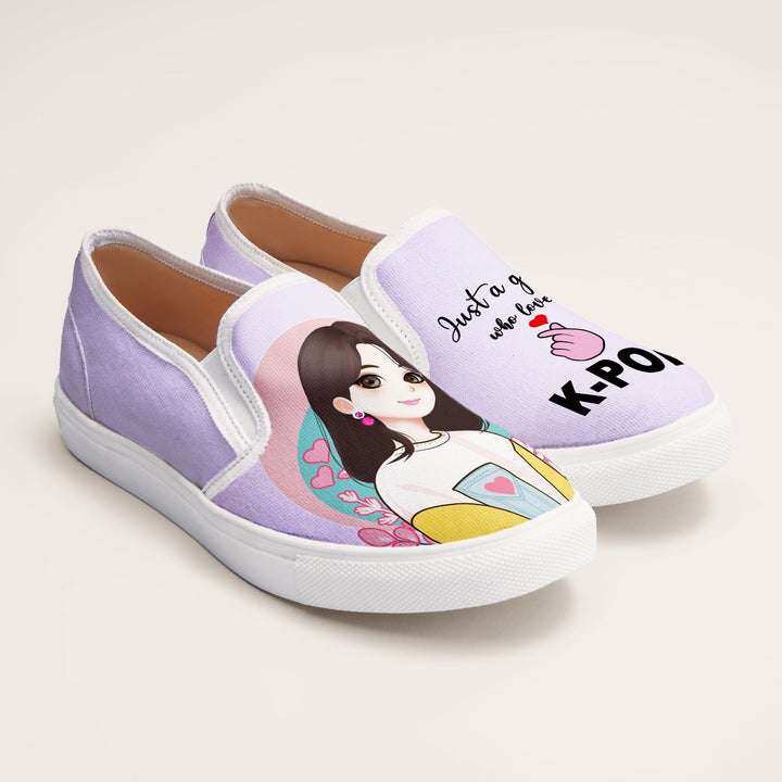 K - Pop Girl Slipons - The Quirky Naari