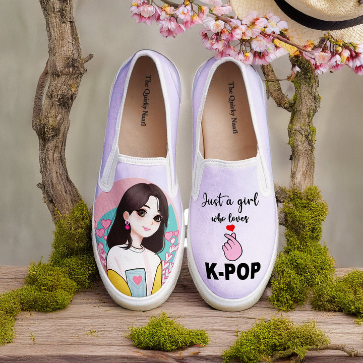K - Pop Girl Slipons - The Quirky Naari