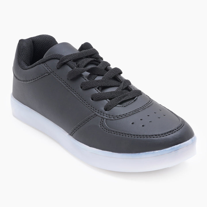 Light Me Up Sneakers - Ankle (Black) - The Quirky Naari