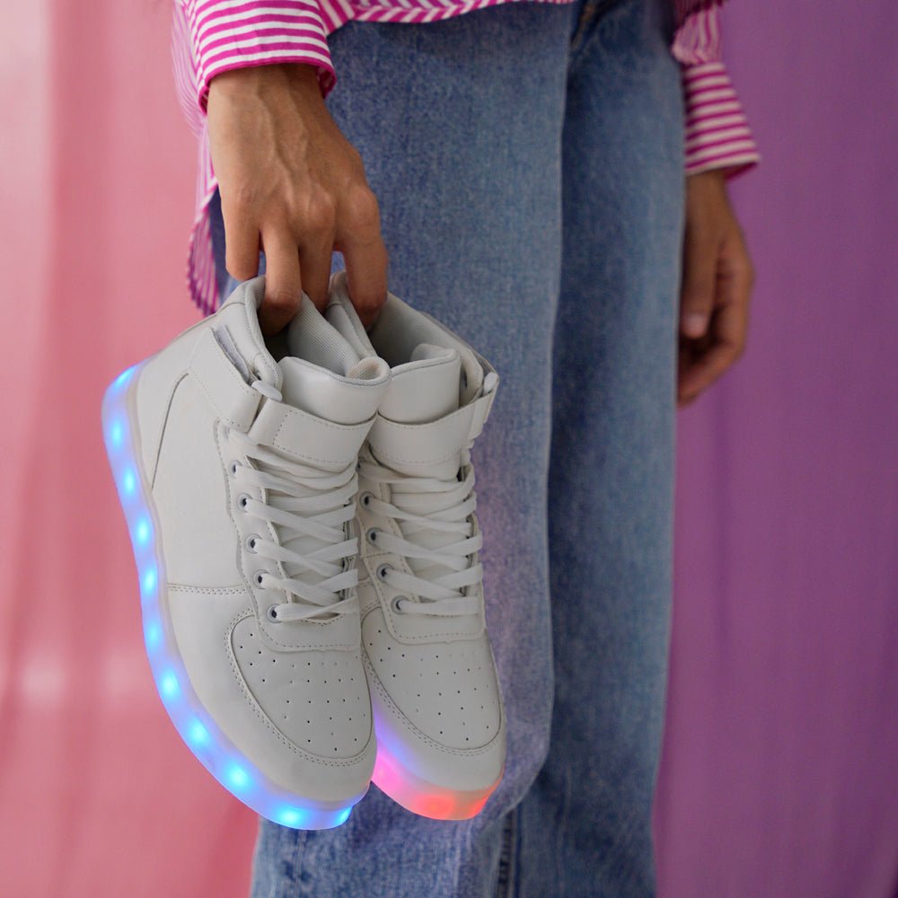 Light me up Sneakers - High Top - The Quirky Naari