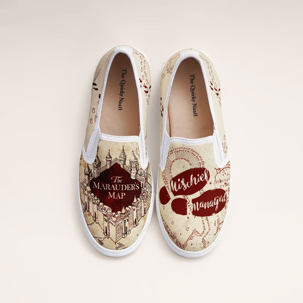 Mischief Managed Slipons - The Quirky Naari