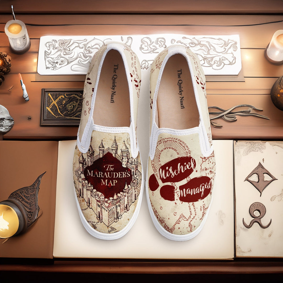 Mischief Managed Slipons - The Quirky Naari