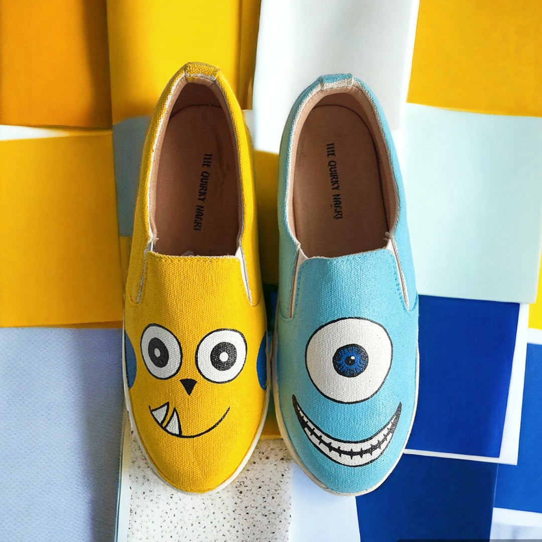 MISMATCHED MINION SLIPONS - The Quirky Naari