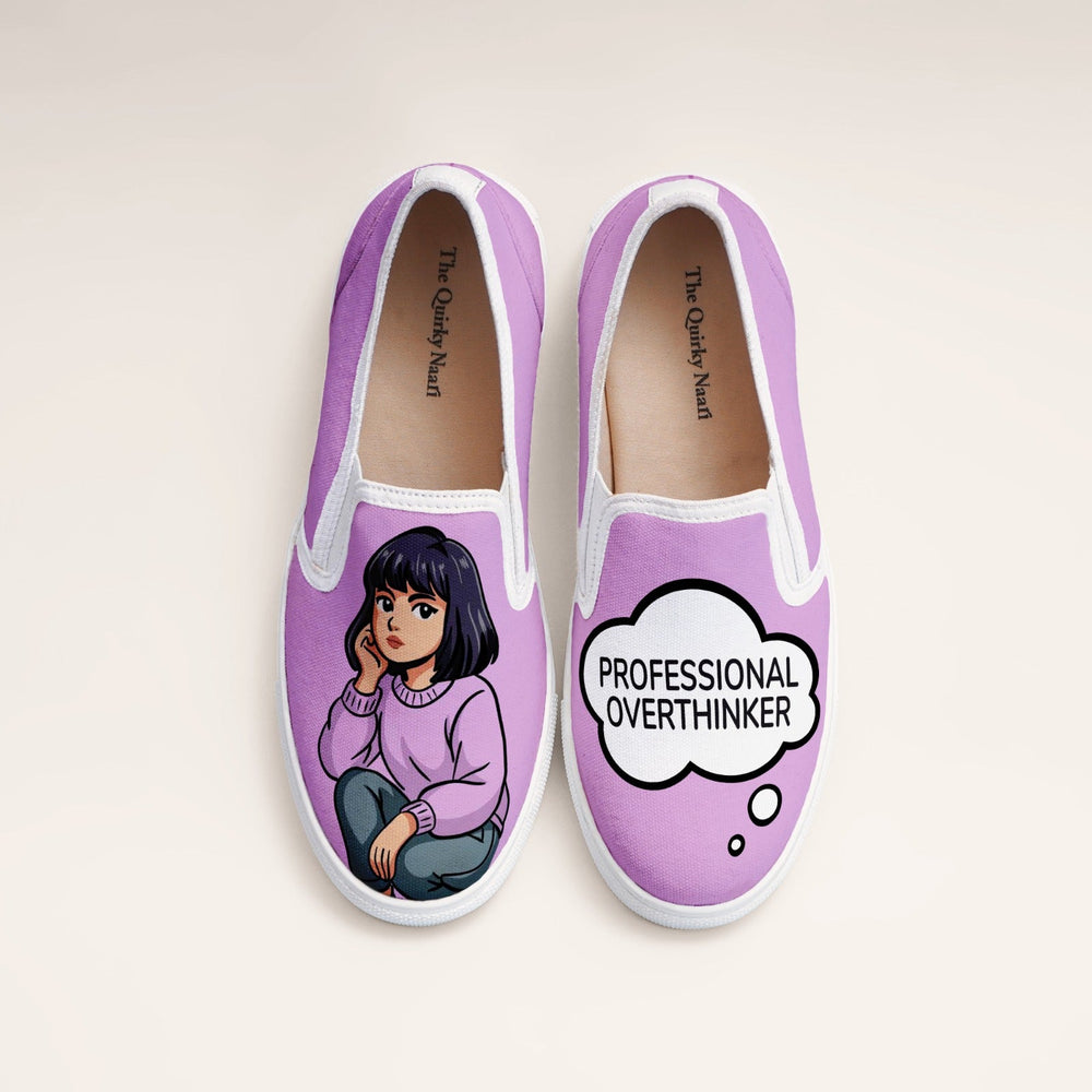 Miss Overthinker slipons - The Quirky Naari