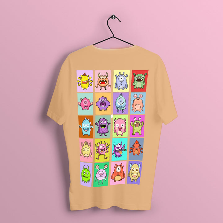 Monster Munch T - shirt - Beige - The Quirky Naari