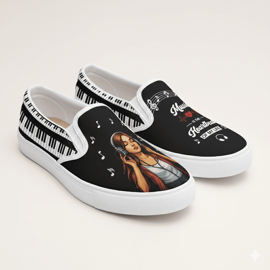 Music Therapy Slipons - The Quirky Naari
