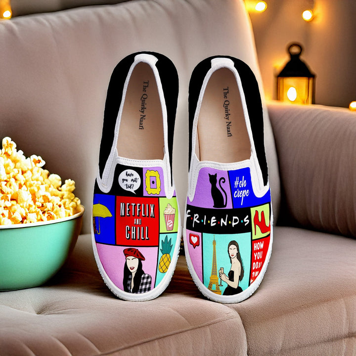 Netflix and Chill Slipons - The Quirky Naari