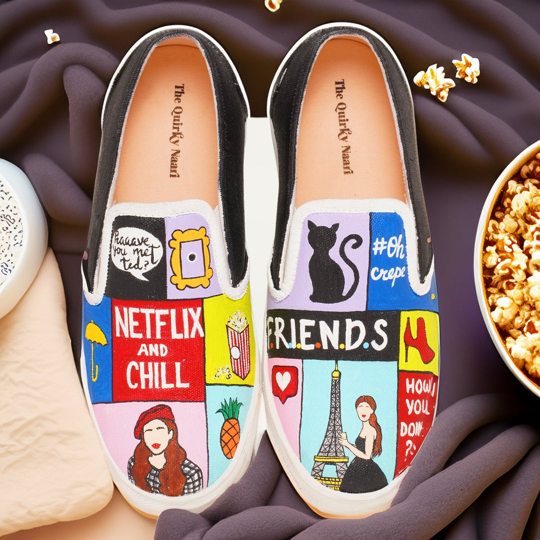 Netflix and Chill Slipons - The Quirky Naari