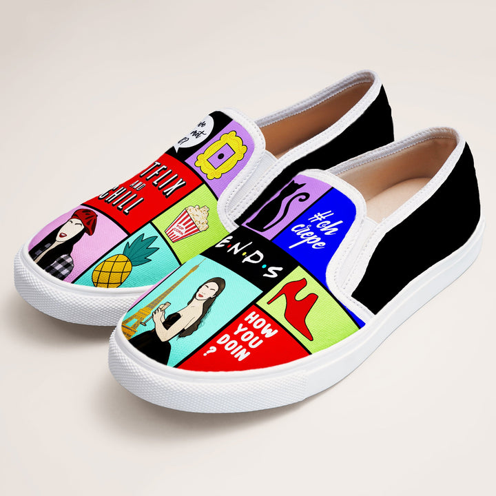 Netflix and Chill Slipons - The Quirky Naari