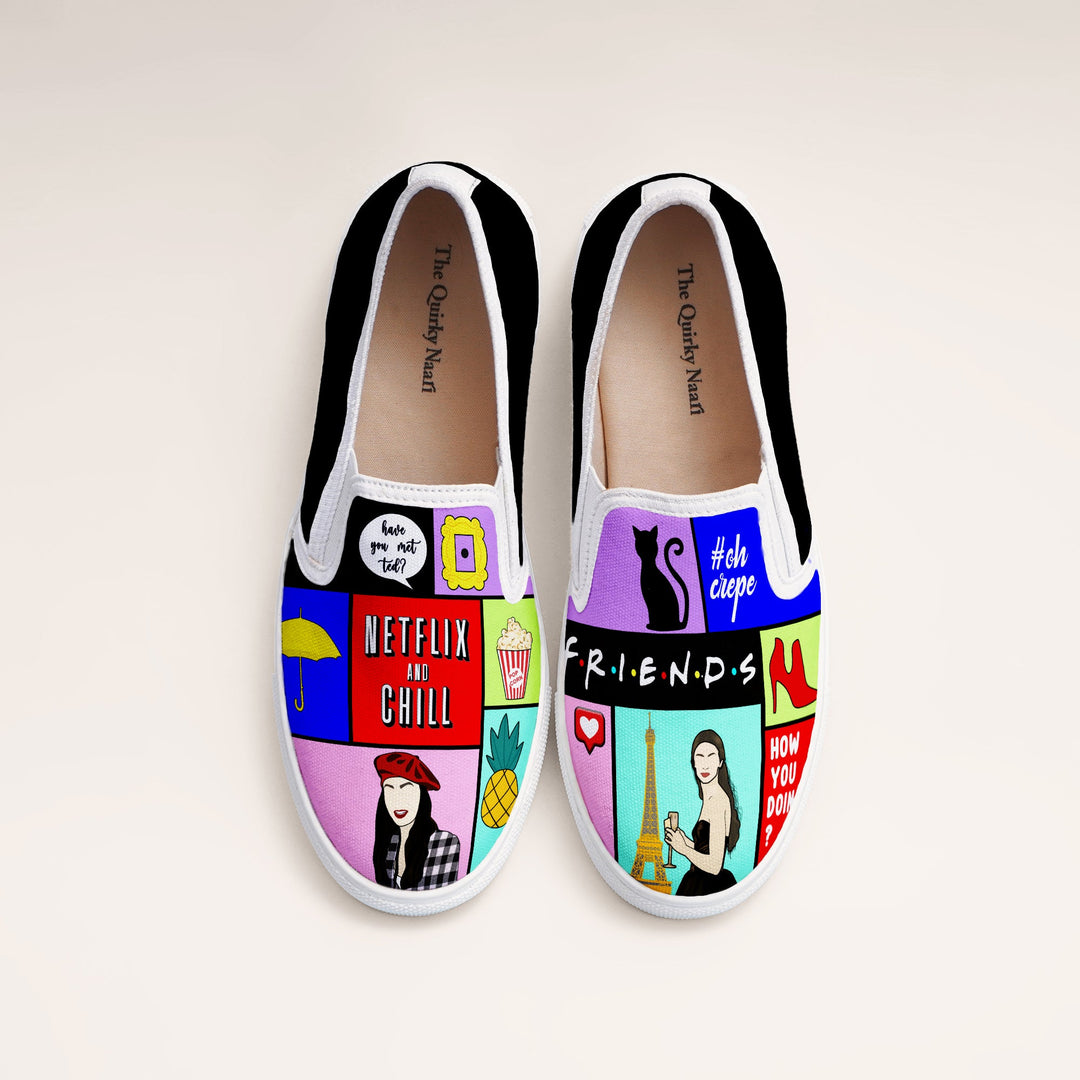 Netflix and Chill Slipons - The Quirky Naari