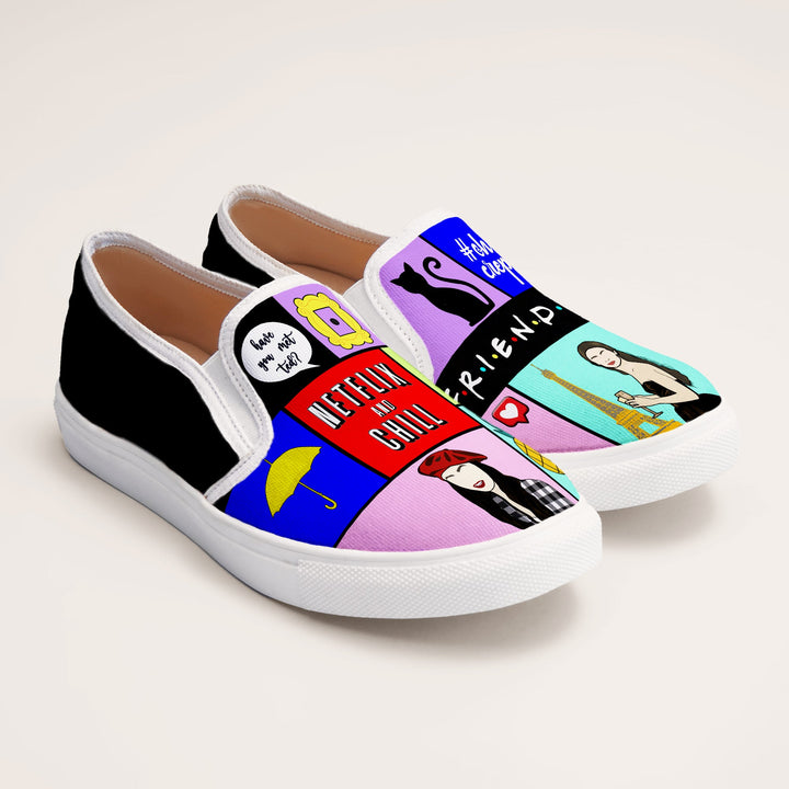 Netflix and Chill Slipons - The Quirky Naari