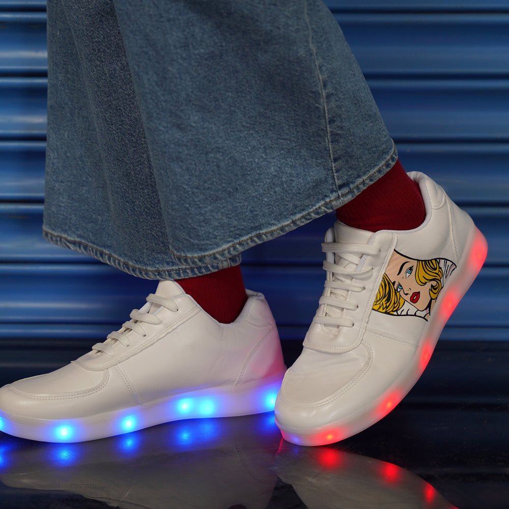 Pop Art Sneakers - Light Me Up - The Quirky Naari