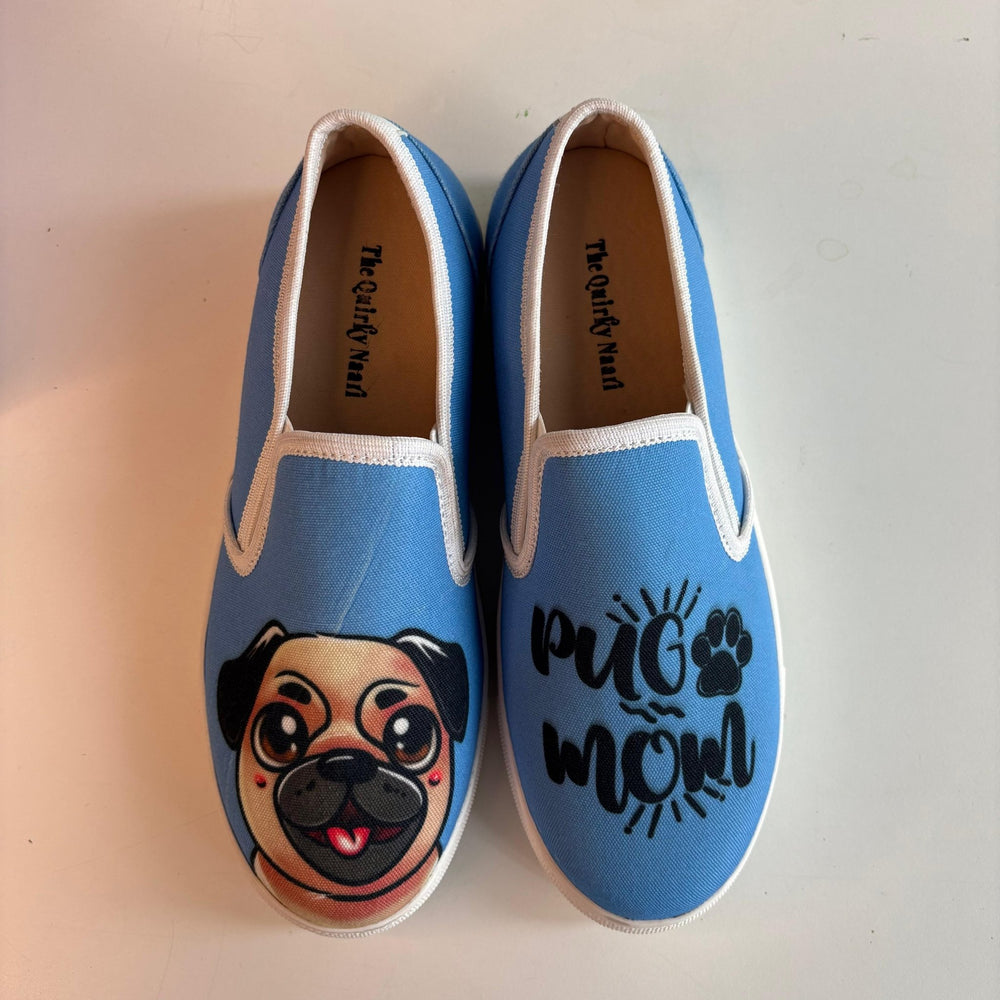 Pug Mom Slipons - The Quirky Naari