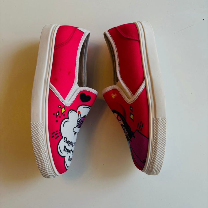 Shopaholic Slipons - The Quirky Naari