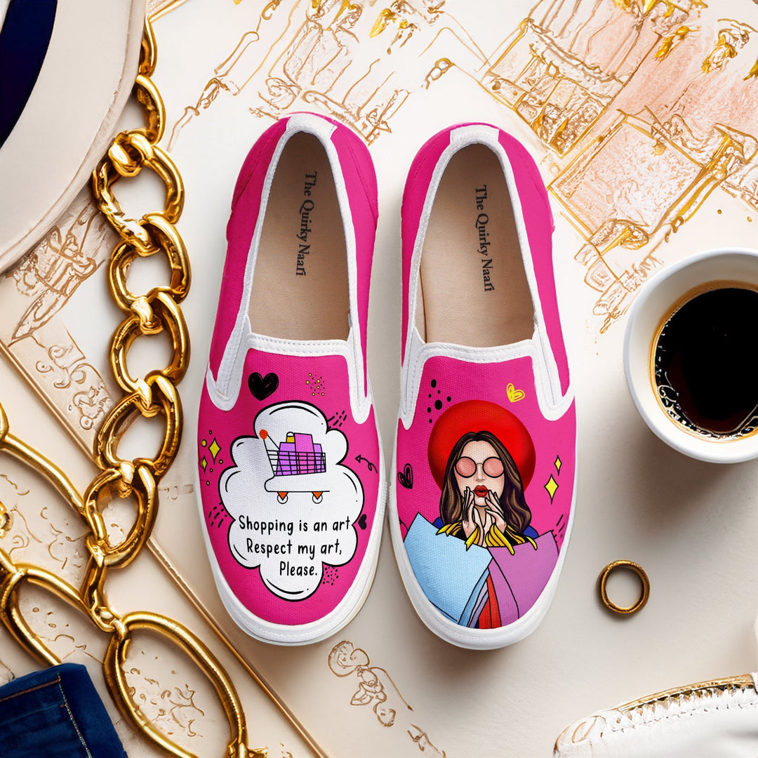 Shopaholic Slipons - The Quirky Naari