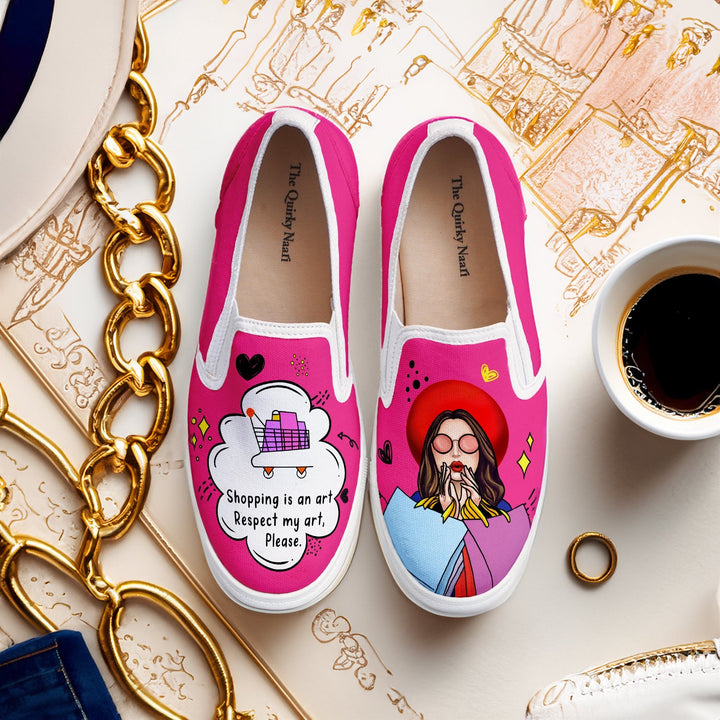 Shopaholic Slipons - The Quirky Naari