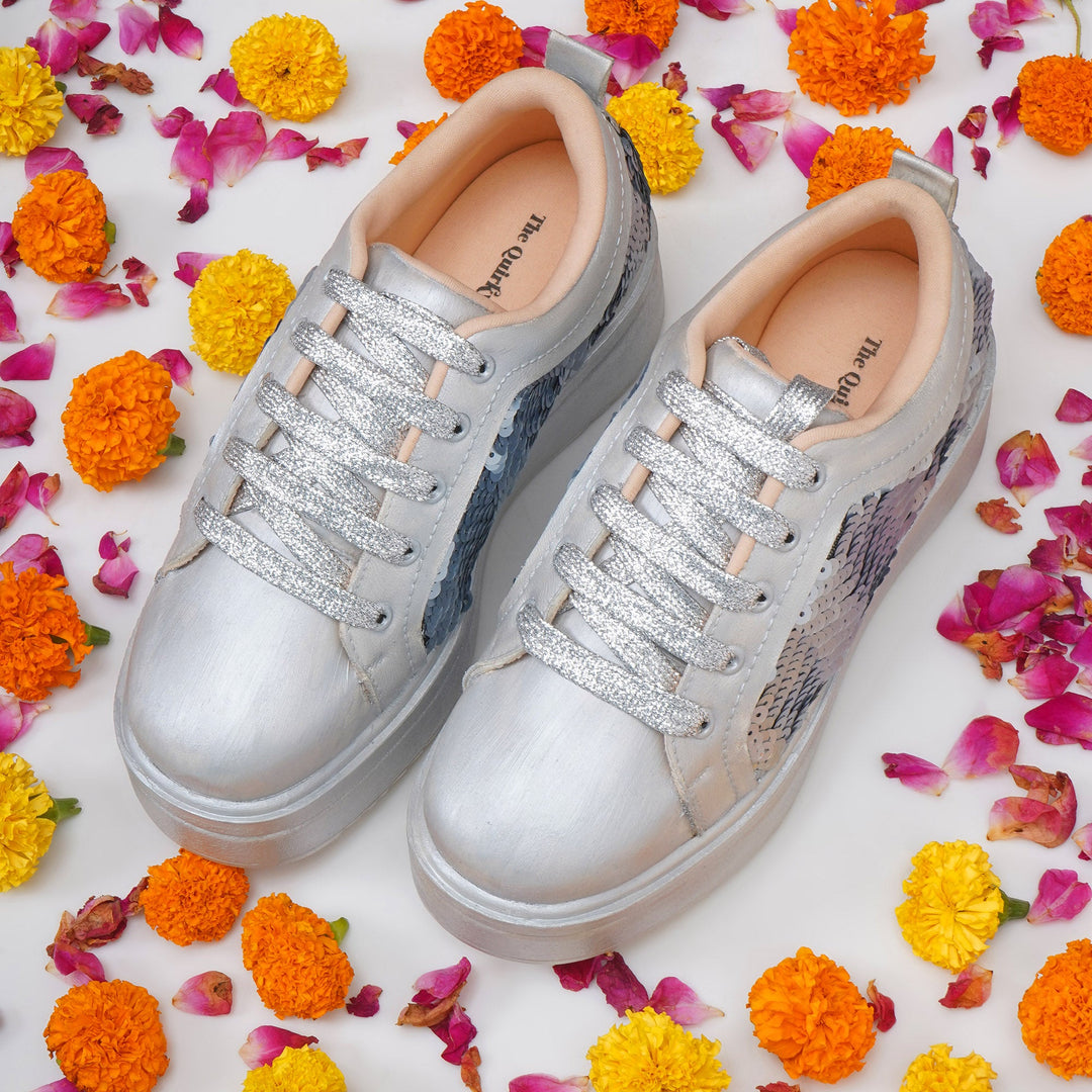 Stardust Heel Sneakers - The Quirky Naari