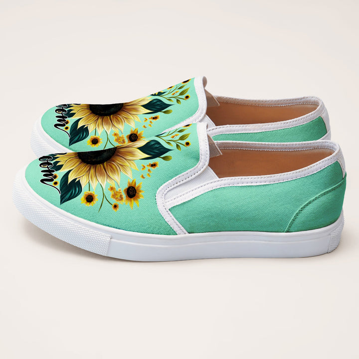 Sunflower Bloom Slipons - The Quirky Naari