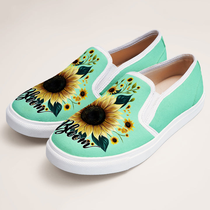 Sunflower Bloom Slipons - The Quirky Naari