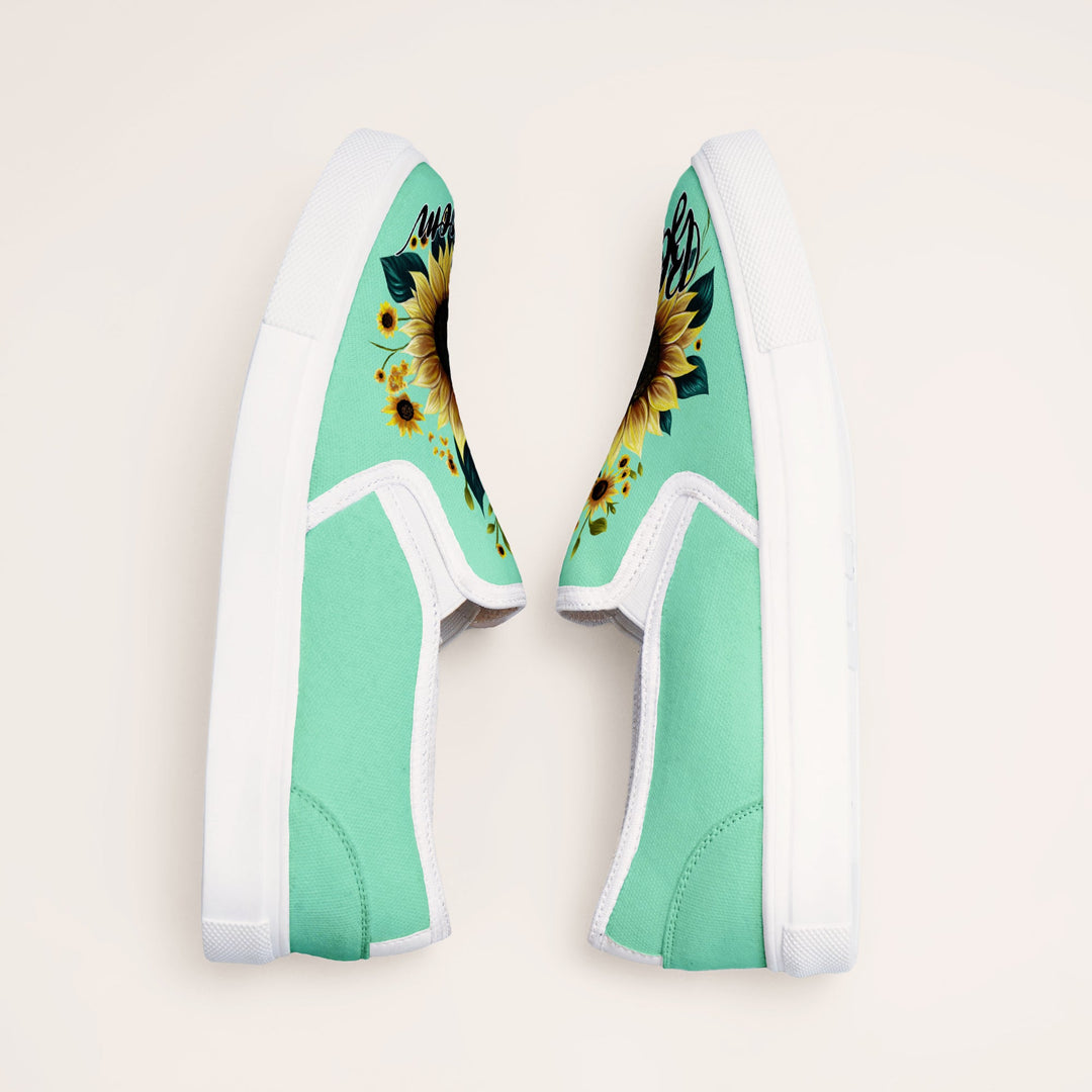 Sunflower Bloom Slipons - The Quirky Naari