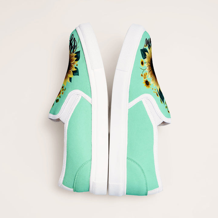 Sunflower Bloom Slipons - The Quirky Naari