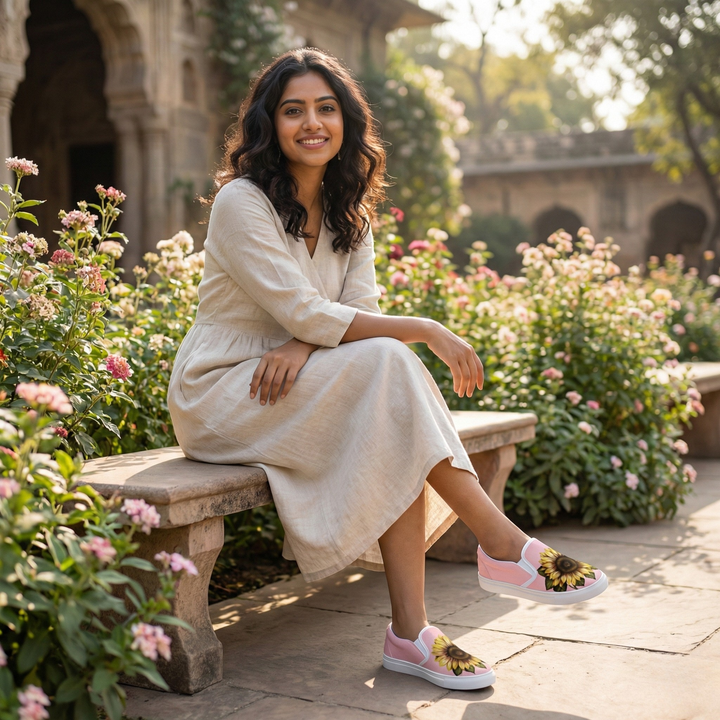 Sunflower Days Slipons - The Quirky Naari