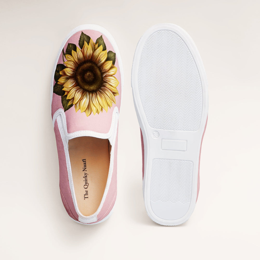 Sunflower Days Slipons - The Quirky Naari