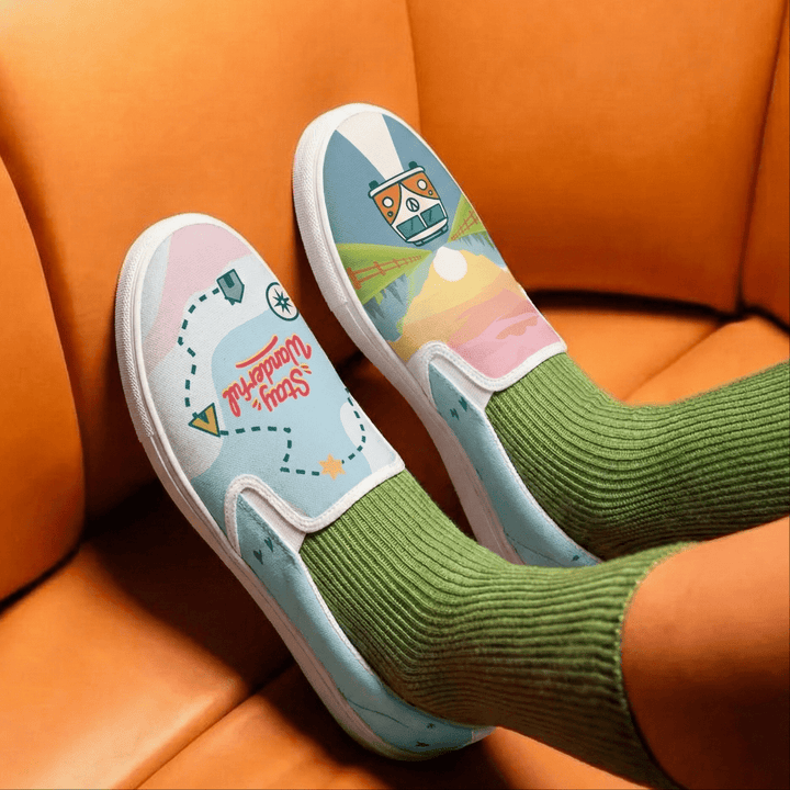 Sunset Drives Slipons - The Quirky Naari