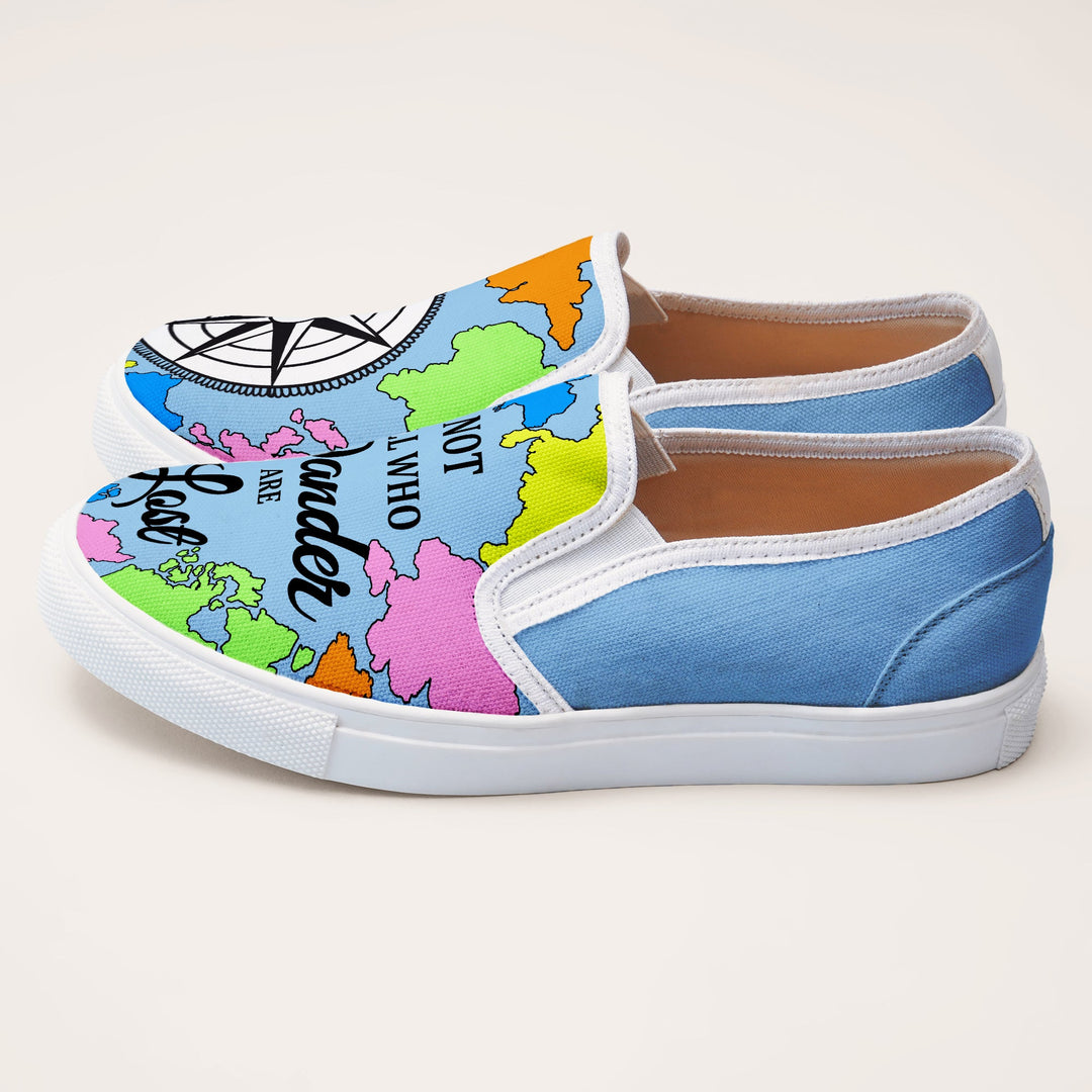 WanderLust Slipons - The Quirky Naari