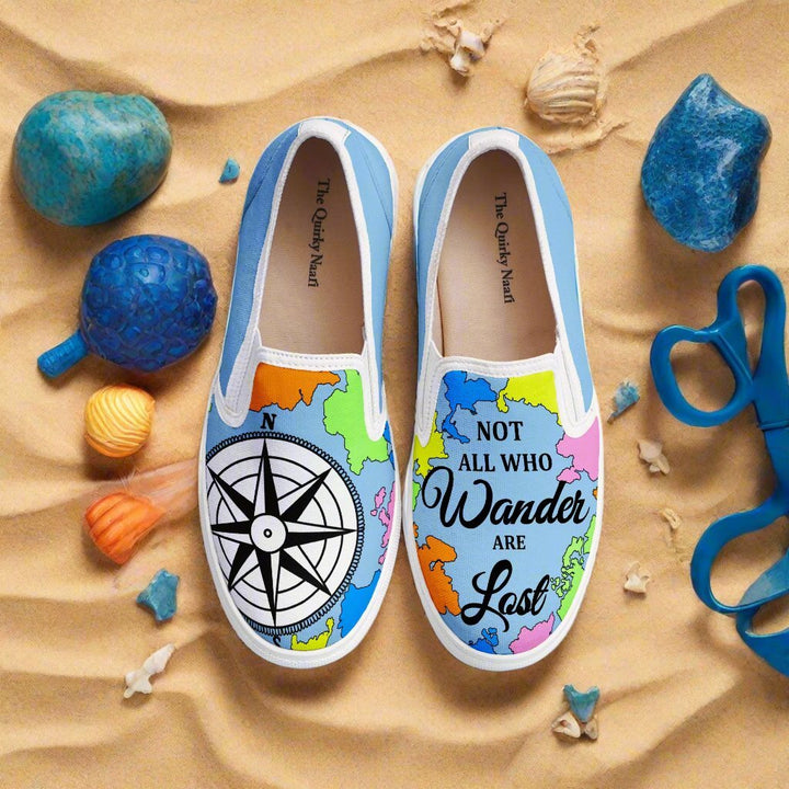 WanderLust Slipons - The Quirky Naari