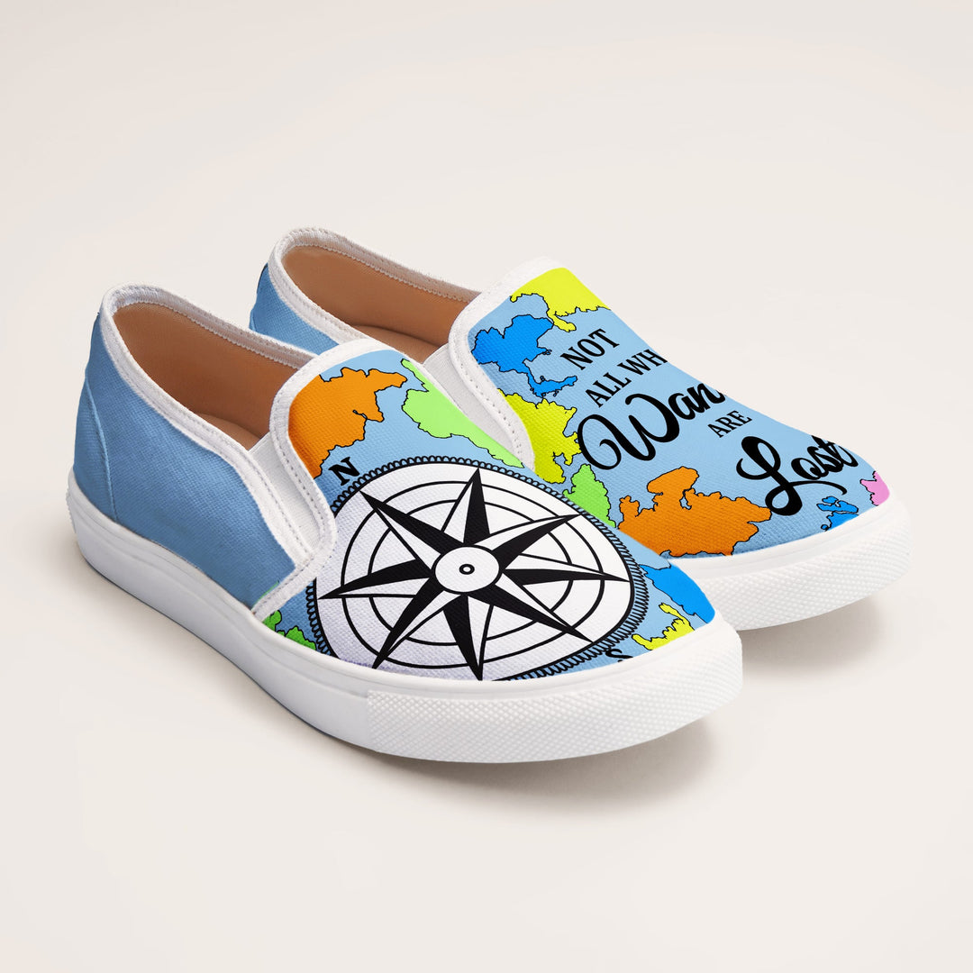 WanderLust Slipons - The Quirky Naari