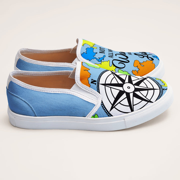 WanderLust Slipons - The Quirky Naari