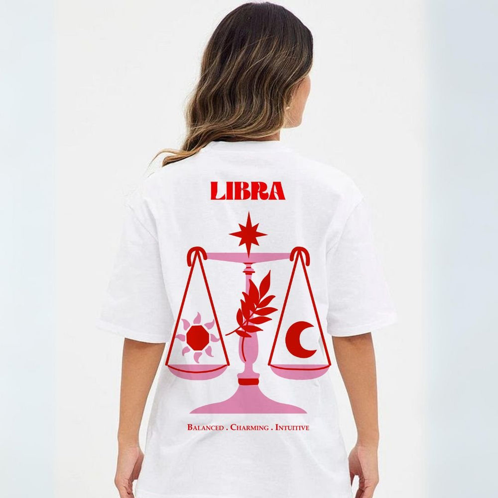 Zodiac T-shirt - Libra - The Quirky Naari