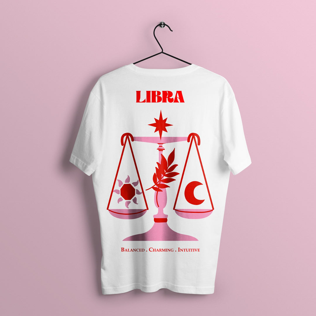 Zodiac T-shirt - Libra - The Quirky Naari