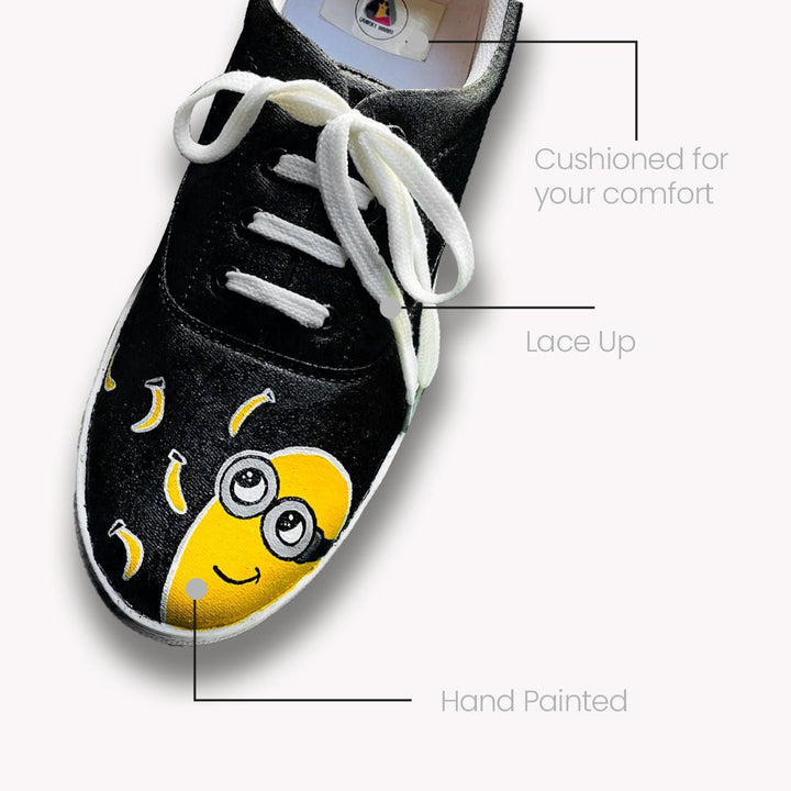 Bello Minion Black Sneakers - The Quirky Naari